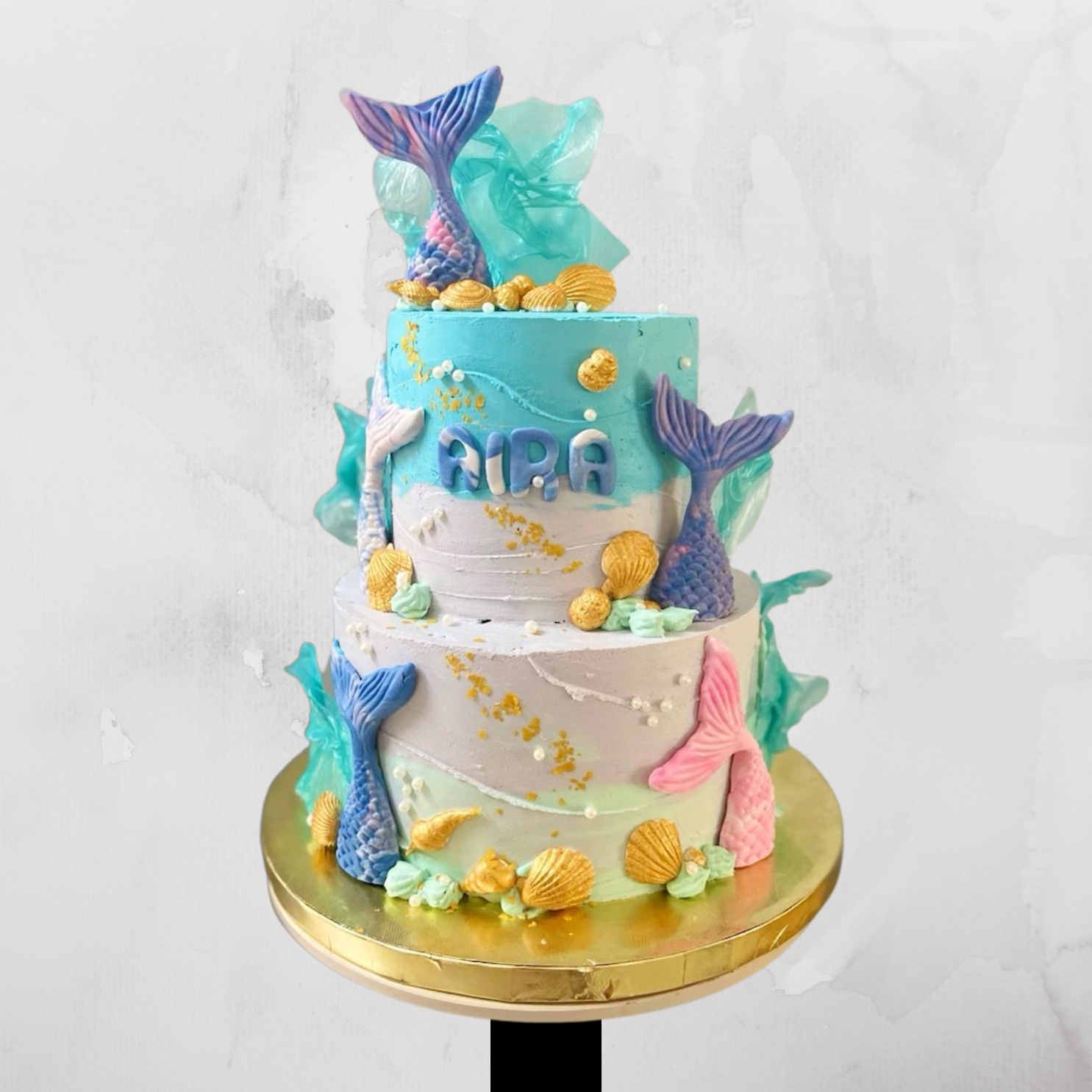 Mermaid Tail Ocean Theme Cake
